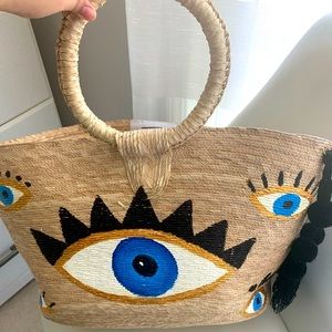Evileye Beach Tote Bag